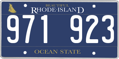 RI license plate 971923