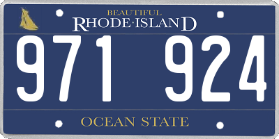 RI license plate 971924