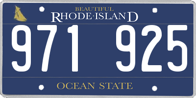 RI license plate 971925