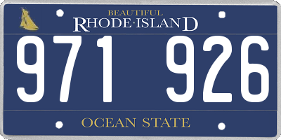 RI license plate 971926