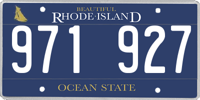 RI license plate 971927