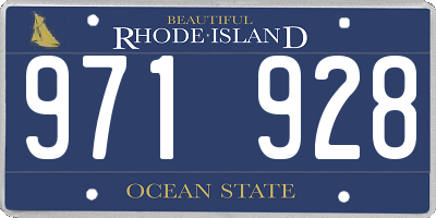 RI license plate 971928