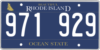 RI license plate 971929