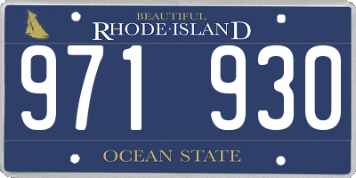 RI license plate 971930