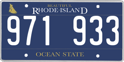 RI license plate 971933