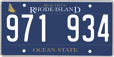 RI license plate 971934