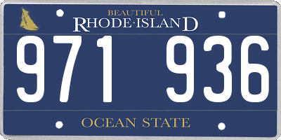 RI license plate 971936