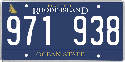 RI license plate 971938