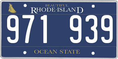 RI license plate 971939