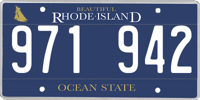 RI license plate 971942