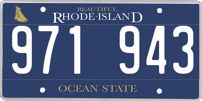 RI license plate 971943