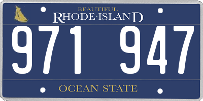 RI license plate 971947