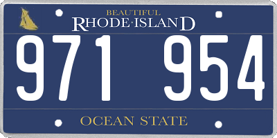 RI license plate 971954