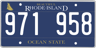 RI license plate 971958