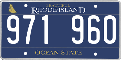 RI license plate 971960