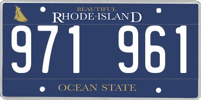 RI license plate 971961