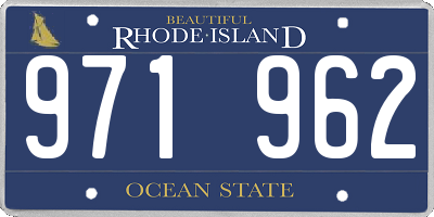 RI license plate 971962