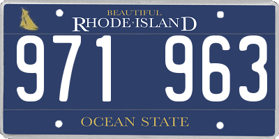 RI license plate 971963