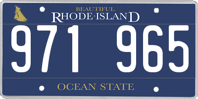 RI license plate 971965