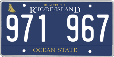 RI license plate 971967