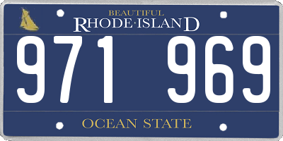 RI license plate 971969