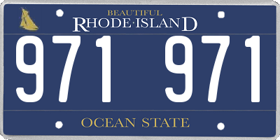 RI license plate 971971