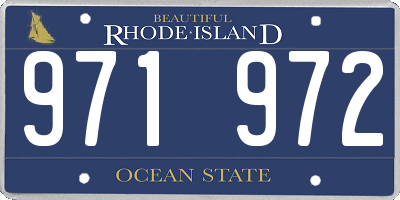 RI license plate 971972