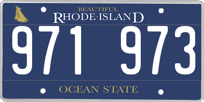 RI license plate 971973