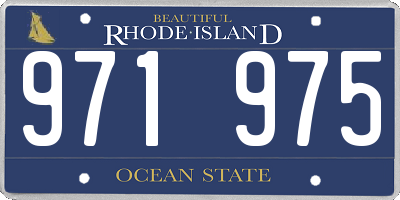 RI license plate 971975