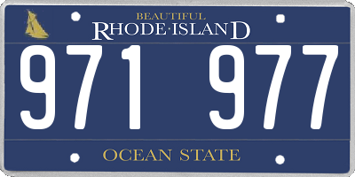 RI license plate 971977