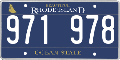 RI license plate 971978