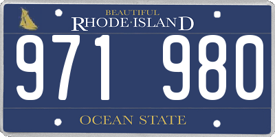 RI license plate 971980