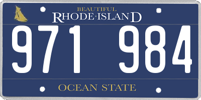 RI license plate 971984