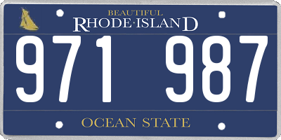 RI license plate 971987