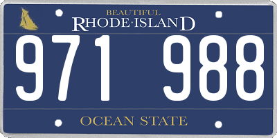 RI license plate 971988