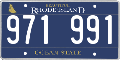 RI license plate 971991