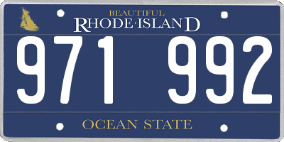 RI license plate 971992