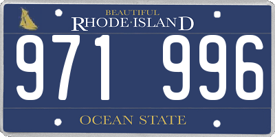 RI license plate 971996