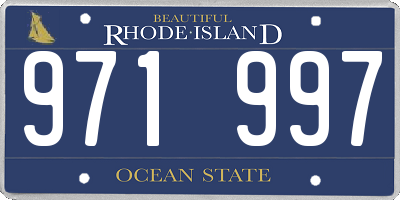 RI license plate 971997