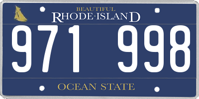 RI license plate 971998