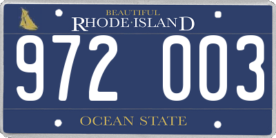 RI license plate 972003