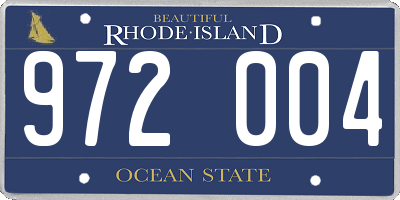 RI license plate 972004