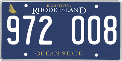 RI license plate 972008