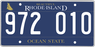 RI license plate 972010