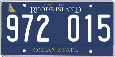 RI license plate 972015