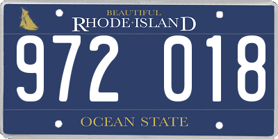 RI license plate 972018