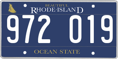 RI license plate 972019