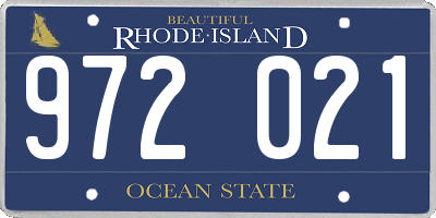 RI license plate 972021