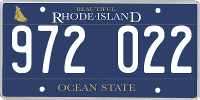 RI license plate 972022