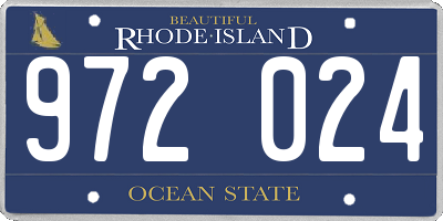 RI license plate 972024